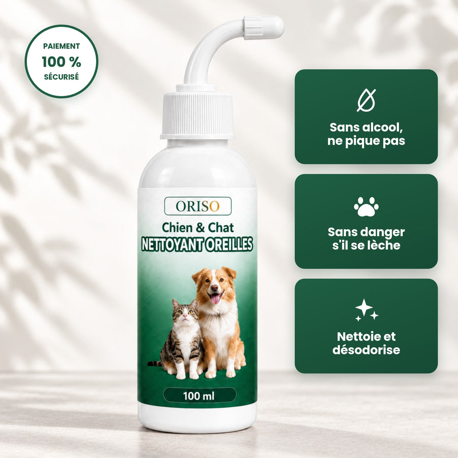 Oriso – Nettoyant oreilles pour chien et chat