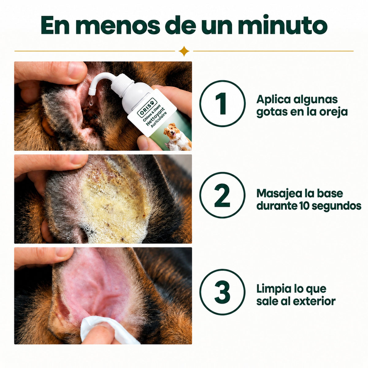 Oriso – Limpiador de oídos para perro y gato · Reserva: envío desde el 18/11, cancelable hasta el envío