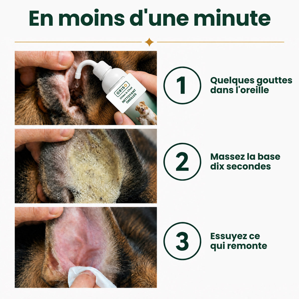 Oriso – Nettoyant oreilles pour chien et chat